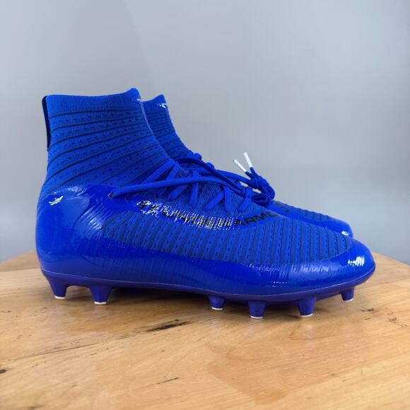 Under Armour Highlight 2 MC Men’s Size 10 Knit Football Cleats 3027304-400 Blue